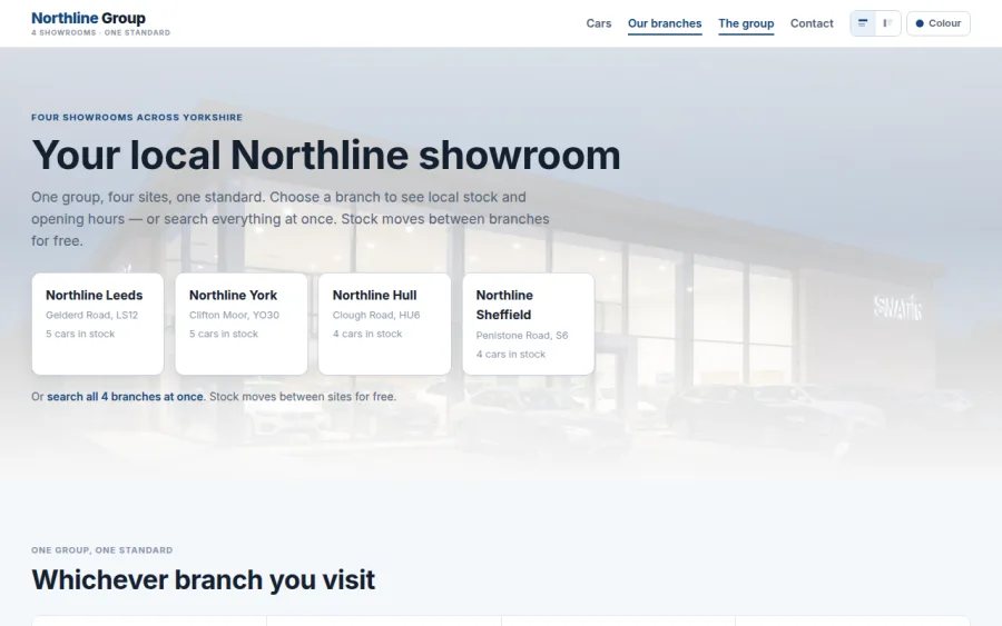 Northline Group homepage preview
