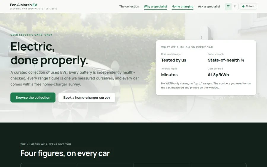 Fen & Marsh EV homepage preview